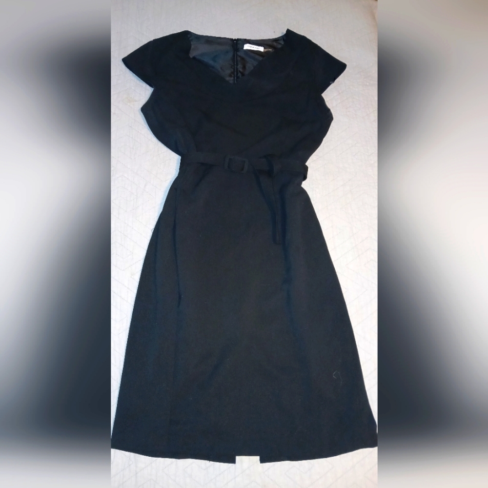 Calvin Klein Dress Sz 12 Black Semi Formal EUC